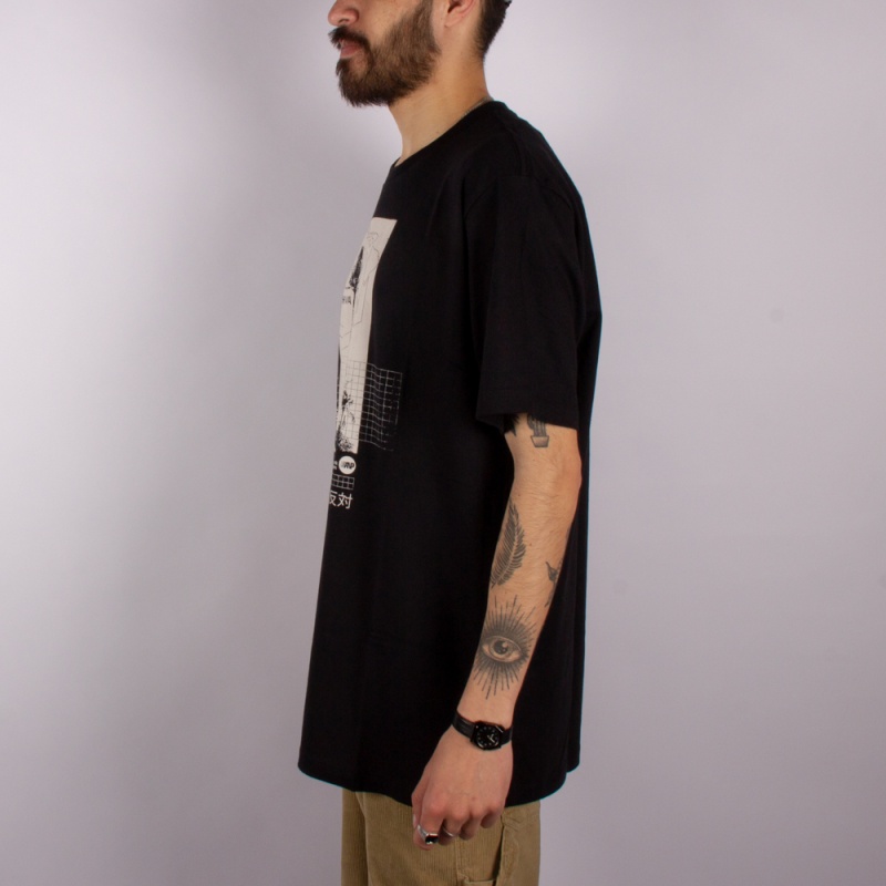 Camiseta RVCA Language Hex Preto